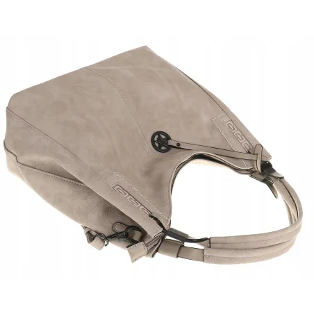 Tommasini Torebka Damska Listonoszka Duża Torba Shopper Worek 2692 Szara