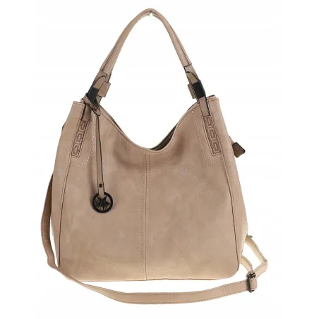 Tommasini Torebka Damska Listonoszka Duża Torba Shopper Worek 2692 Beżowa