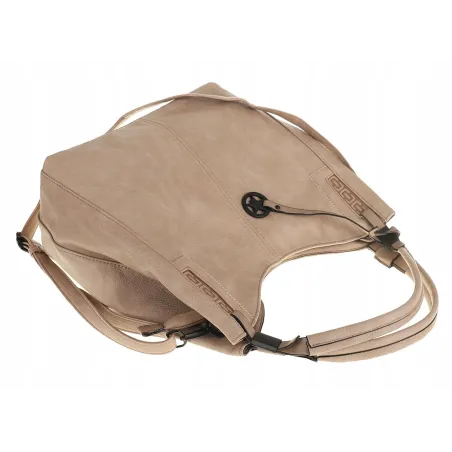 Tommasini Torebka Damska Listonoszka Duża Torba Shopper Worek 2692 Beżowa