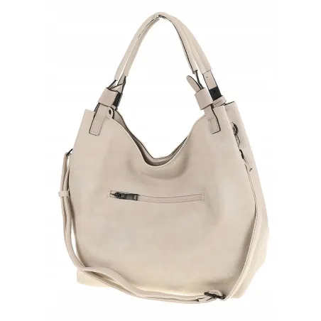 Tommasini Torebka Damska Listonoszka Duża Torba Shopper Worek 2692 Beżowa
