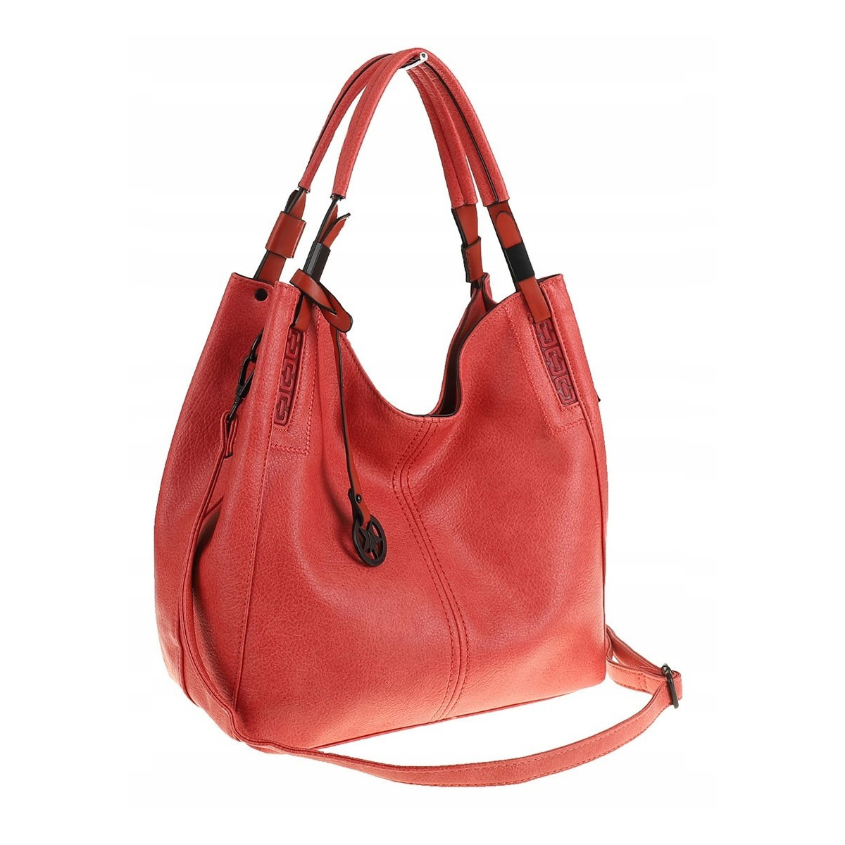 Tommasini Torebka Damska Listonoszka Duża Torba Shopper Worek 2692 Czerwona