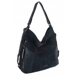 Torebka Damska Shopper Listonoszka torba plecak 2w1 worek SR030 Granatowa
