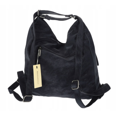 Torebka Damska Shopper Listonoszka torba plecak 2w1 worek SR030 Granatowa