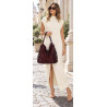 Torebka Damska Shopper Listonoszka torba plecak 2w1 worek SR030 Bordowa