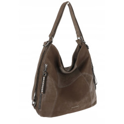 Torebka Damska Shopper Listonoszka torba plecak 2w1 worek SR030 Brązowa