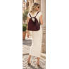 Torebka Damska Shopper Listonoszka torba plecak 2w1 worek SR030 Bordowa