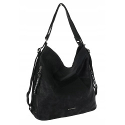 Torebka Damska Shopper Listonoszka torba plecak 2w1 worek SR030 Czarma