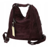 Torebka Damska Shopper Listonoszka torba plecak 2w1 worek SR030 Bordowa