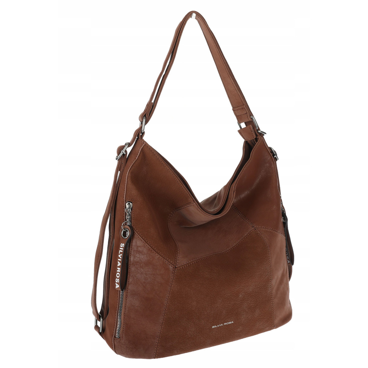 Torebka Damska Shopper Listonoszka torba plecak 2w1 worek SR030 Brązowa