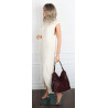 Torebka Damska Shopper Listonoszka torba plecak 2w1 worek SR030 Bordowa