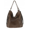 Torebka Damska Shopper Listonoszka torba plecak 2w1 worek SR030 Brązowa