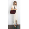 Torebka Damska Shopper Listonoszka torba plecak 2w1 worek SR030 Bordowa