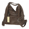 Torebka Damska Shopper Listonoszka torba plecak 2w1 worek SR030 Brązowa