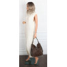 Torebka Damska Shopper Listonoszka torba plecak 2w1 worek SR030 Brązowa