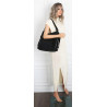 Torebka Damska Shopper Listonoszka torba plecak 2w1 worek SR030 Czarna
