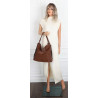 Torebka Damska Shopper Listonoszka torba plecak 2w1 worek SR030 Brązowa