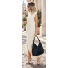 Torebka Damska Shopper Listonoszka torba plecak 2w1 worek SR030 Granatowa