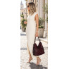 Torebka Damska Shopper Listonoszka torba plecak 2w1 worek SR030 Bordowa