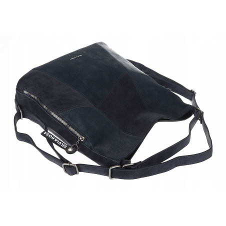 Torebka Damska Shopper Listonoszka torba plecak 2w1 worek SR030 Granatowa