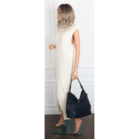 Torebka Damska Shopper Listonoszka torba plecak 2w1 worek SR030 Granatowa