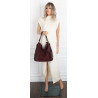 Torebka Damska Shopper Listonoszka torba plecak 2w1 worek SR030 Bordowa