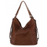 Torebka Damska Shopper Listonoszka torba plecak 2w1 worek SR030 Brązowa