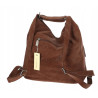 Torebka Damska Shopper Listonoszka torba plecak 2w1 worek SR030 Brązowa