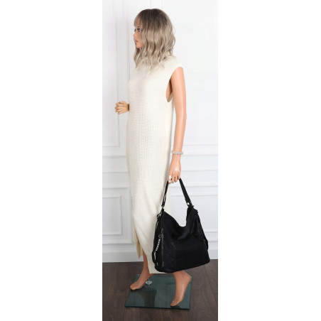 Torebka Damska Shopper Listonoszka torba plecak 2w1 worek SR030 Czarma
