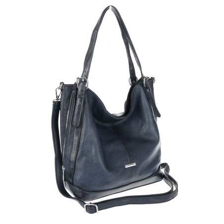 Torebka damska Duża Shopper Worek Pojemna Torba do Pracy SR6120 Granatowa