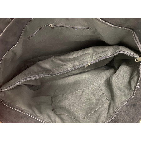 Torebka damska Zamszowa A4 Shopper Pojemna Torba do Pracy DD261 Czarna
