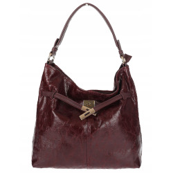 Torebka damska Tommasini Duża Shopper Worek Pojemna do Pracy NO853 Bordowa