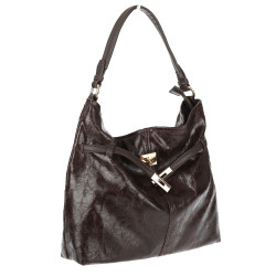 Torebka damska Tommasini Duża Shopper Worek Pojemna Torba NO853 Czekoladowa
