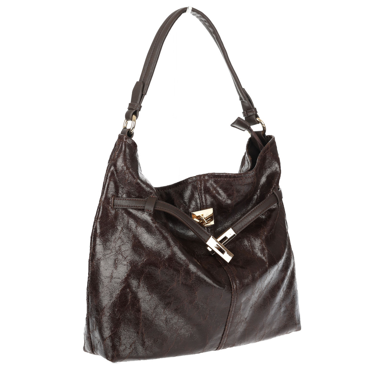 Torebka damska Tommasini Duża Shopper Worek Pojemna Torba NO853 Czekoladowa