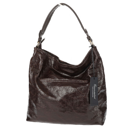 Torebka damska Tommasini Duża Shopper Worek Pojemna Torba NO853 Czekoladowa
