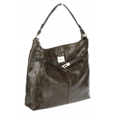 Torebka damska Tommasini Duża Shopper Worek Pojemna do Pracy NO853 Zielona