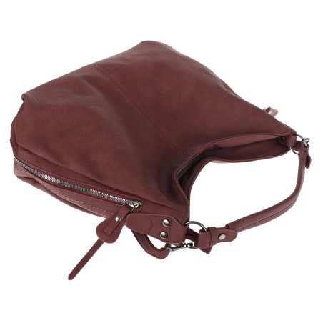 Torebka damska Duża Shopper Worek Pojemna Torba do Pracy LH615 Bordowa