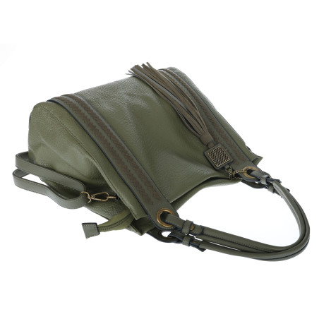 Torebka damska Duża Shopper Worek Pojemna Torba do Pracy H8904 Zielona