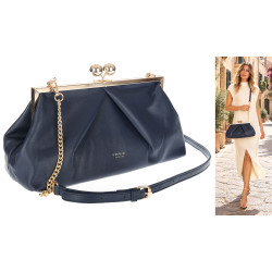 Torebka damska na bigiel listonoszka kopertówka na ramię PH221 Granatowa