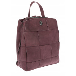 Torebka damska Plecak Pleciony 3 Komory Duży Elegancki Miejski SP66 Bordowy