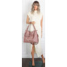Torebka Damska shopper duża torba na ramię A4 pojemna modna CH625 Różowa