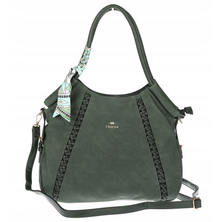 Torebka Damska Worek shopper włoska marka CHARRO pojemna CH3310 Zielona