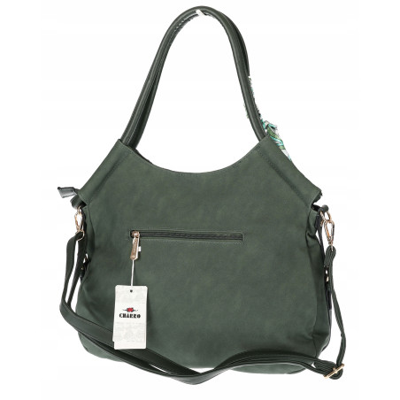 Torebka Damska Worek shopper włoska marka CHARRO pojemna CH3310 Zielona