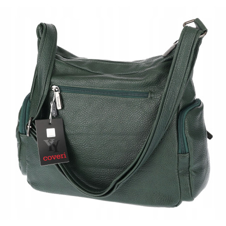 Torebka damska Duża Shopper Torba na Ramię Worek Listonoszka CJ415 Zielona