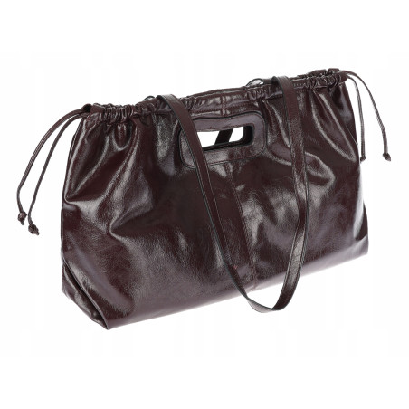 Torebka damska 2w1 shopper kopertówka A4 na ramię pojemna AM611 Bordowa