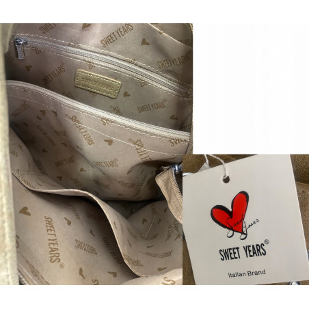 Torebka damska zamszowa shopper worek listonoszka na ramię PT03 Czarna