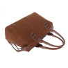 Torebka damska kuferek listonoszka pojemna torba do ręki OS142 Brązowa