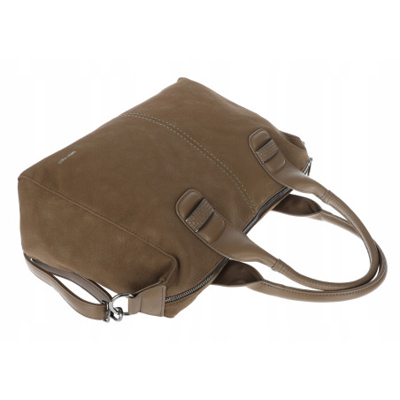 Torebka damska kuferek listonoszka pojemna torba do ręki modna OS142 Khaki