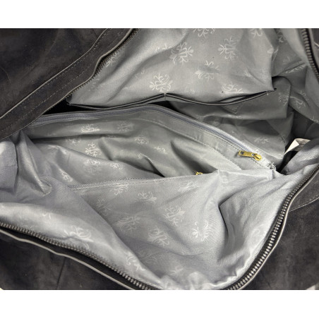 Torebka damska Tommasini zamszowa shopper torba A4 podręczna 3851 Brązowa