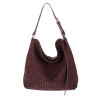 Torebka damska Tommasini shopper worek A4 pleciona na ramię 3899 Bordowa