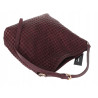 Torebka damska Tommasini shopper worek A4 pleciona na ramię 3899 Bordowa